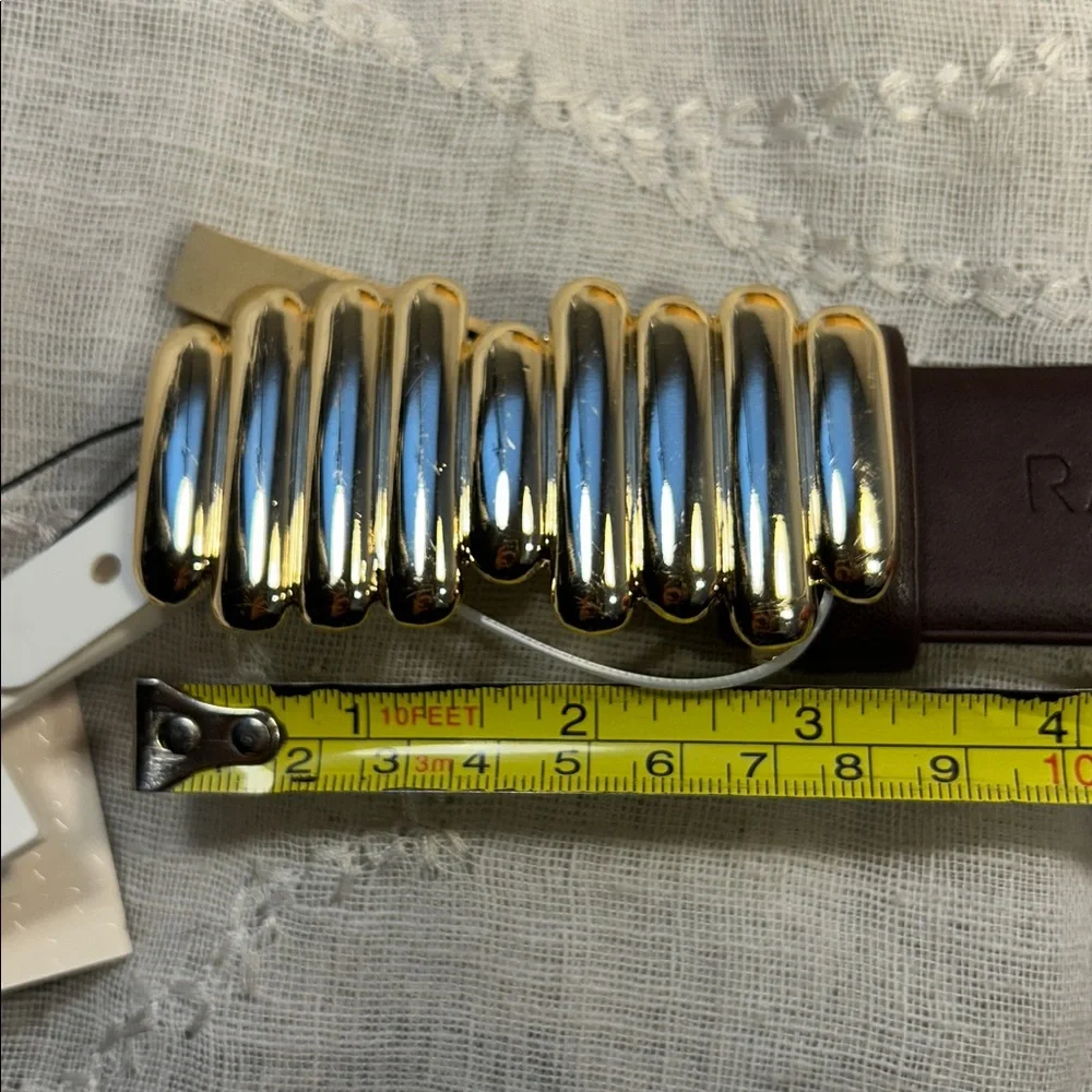 NWT Rachel Zoe classic belt with abstract buckle